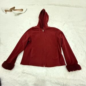 Women's Red Hooded Jacket